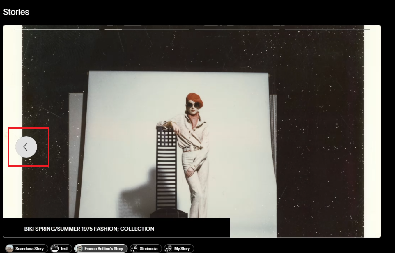 immagine modulo stories freccia sx