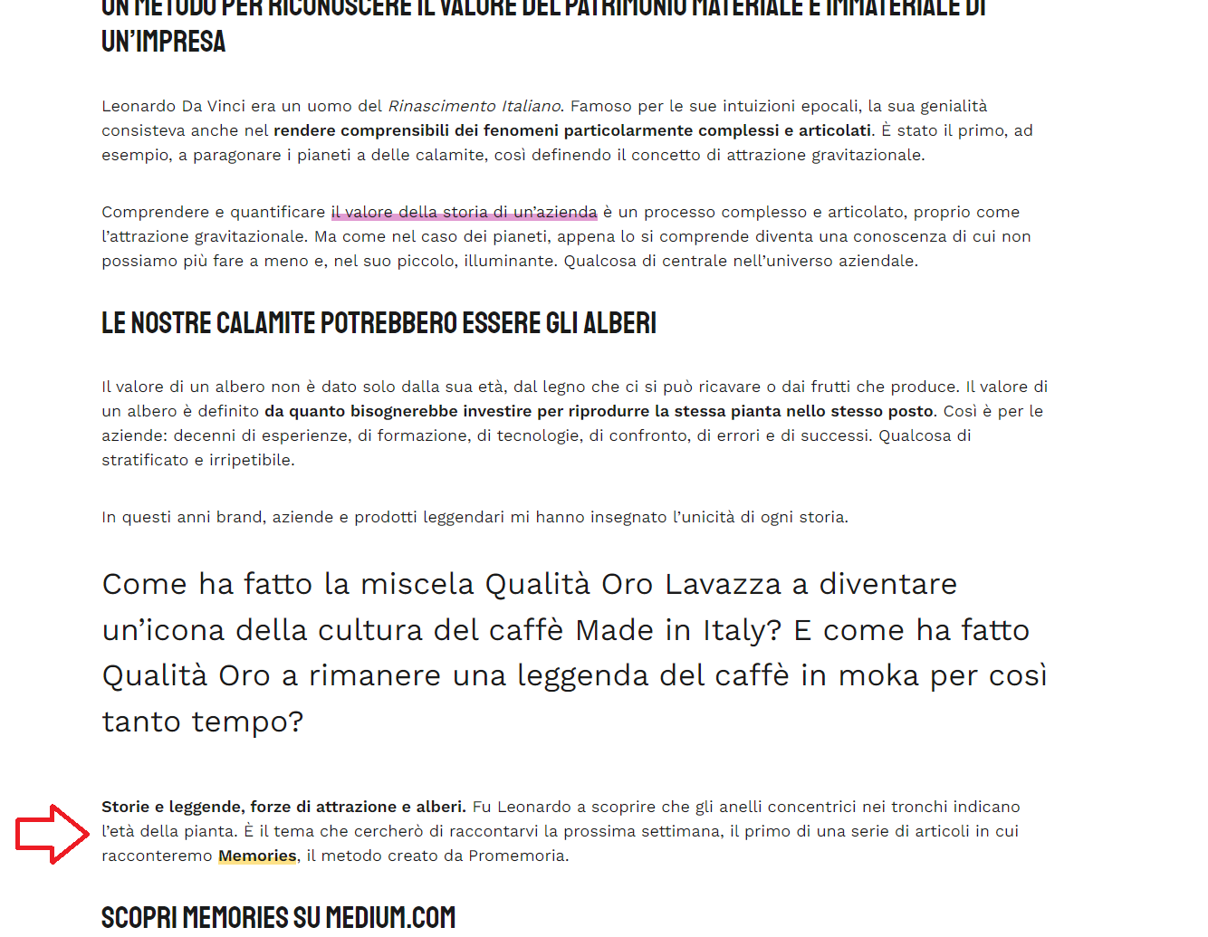 immagine modulo memories redazionali