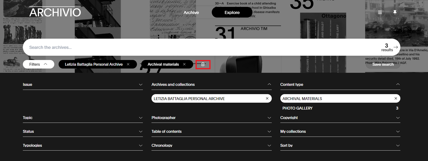 immagine cestino filtri