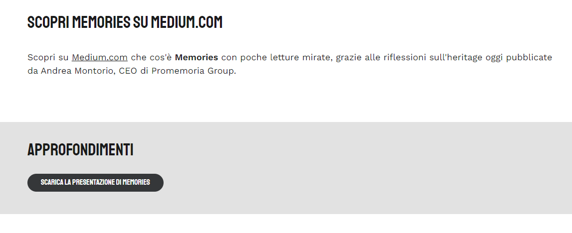immagine modulo memories approfondimenti