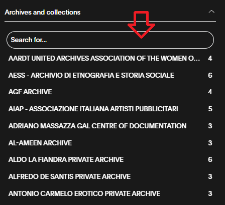 immagine ricerca dentro filtro