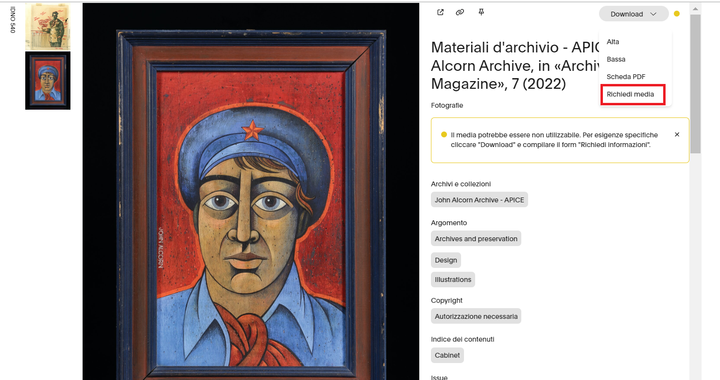 immagine richiedi media