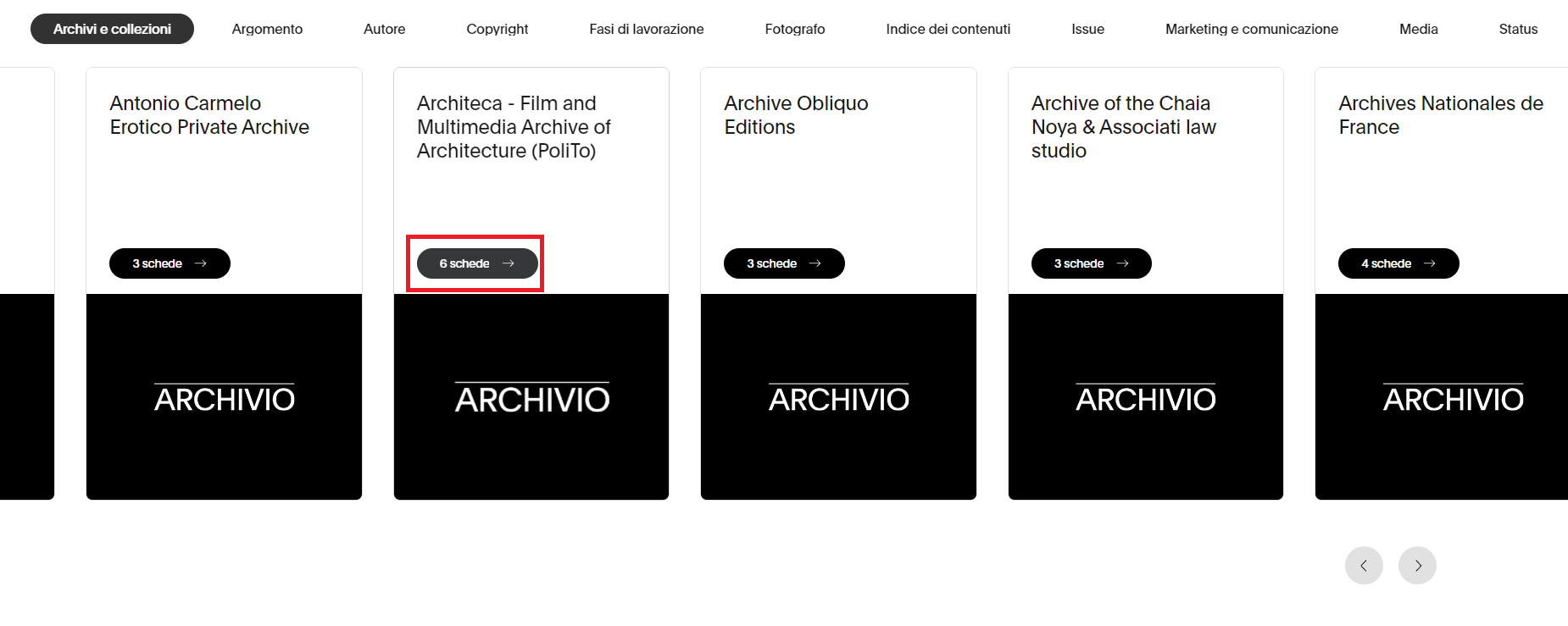 immagine bottone card