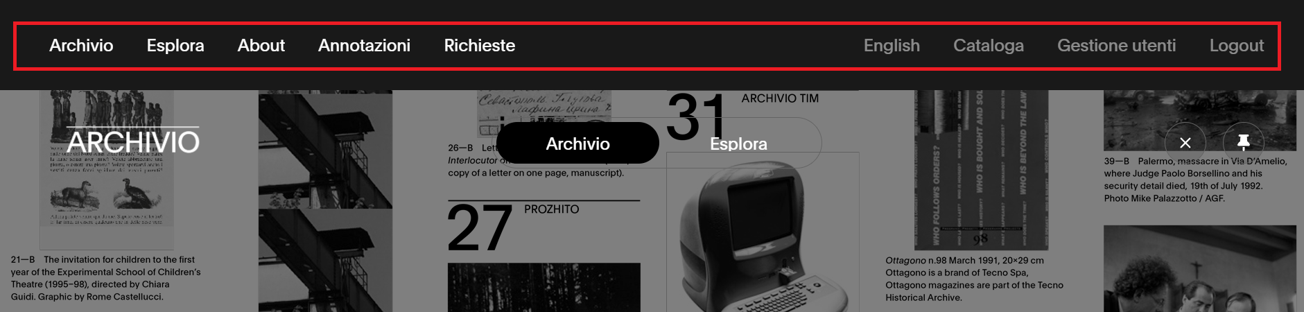 immagine menu aperto