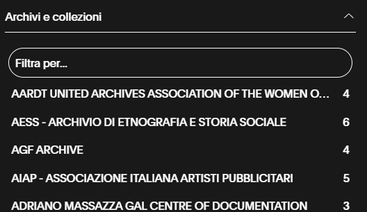 immagine archivi e collezioni